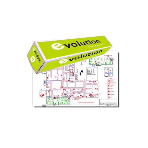 Papel Plotter 80gr 420mmx50mts Evolution - Pack 2 Rolos