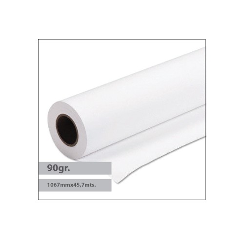 Papel Premium Coated 90gr 1067mmx45,7mts Evolution - 1 Rolo