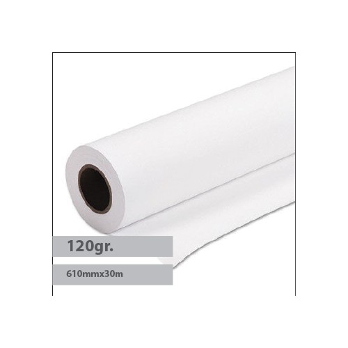 Papel Plotter Revestido 120gr 610mmx30mts Evolution - 1 Rolo