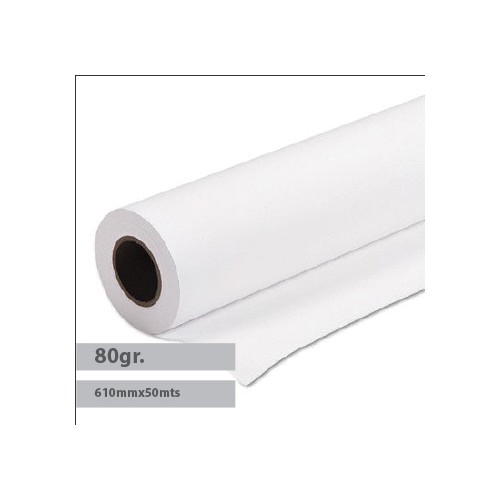 Papel Plotter 80gr 610mmx50mts Navigator - Pack 4 Rolos