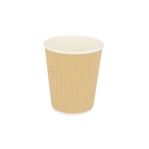 Copos de Papel 240ml em Cartão Ondulado para Bebidas Quentes - 100 unidades