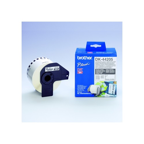 Rolo de papel, contínuo removível (branco) DK-44205 Brother - 63mmx30,48mts