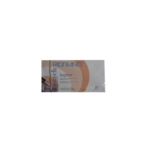 Envelope Papel Natural 90gr 11x22cm Blister 25 unidades - Gelo
