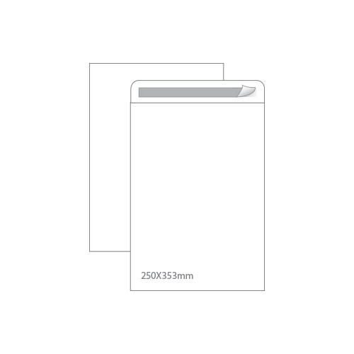 Envelopes Saco 250x353mm Branco 90gr Autodex Cx 250 unidades