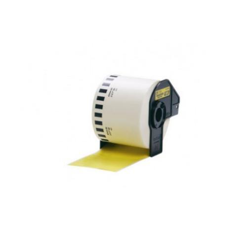 Rolo Papel Térmico Contínuo Removível Amarelo Compatível para Brother 62mmx30,48m