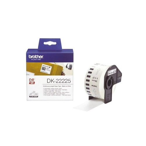 Rolo Papel Térmico Contínuo Autocolante Branco Brother 38mmx30,48m
