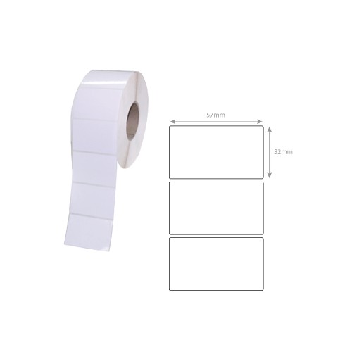 Etiquetas ZEBRA Termicas Premium 2000D 57x32mm 12 Rolos