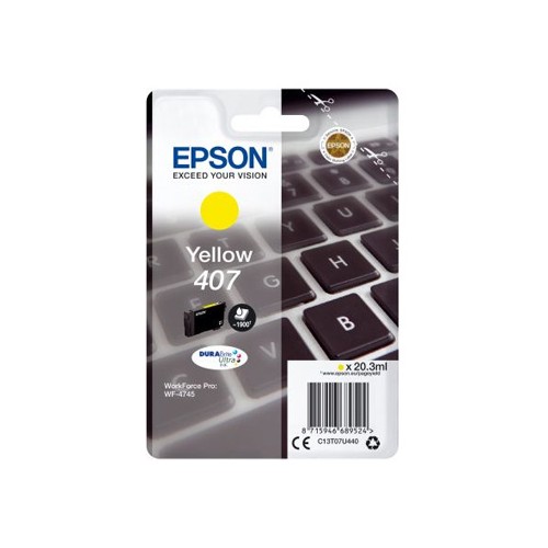 Tinteiro Epson 407 Amarelo C13T07U440 20,3ml