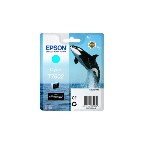 Tinteiro Epson T7602 Azul C13T76024010 25,9ml