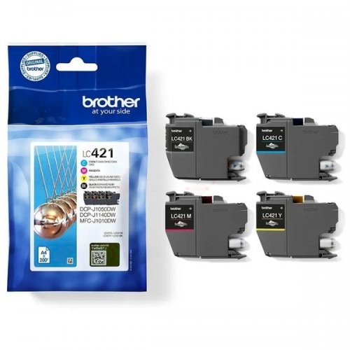 Pack Tinteiros Brother LC421XLVAL 4 Cores 500 Pág.