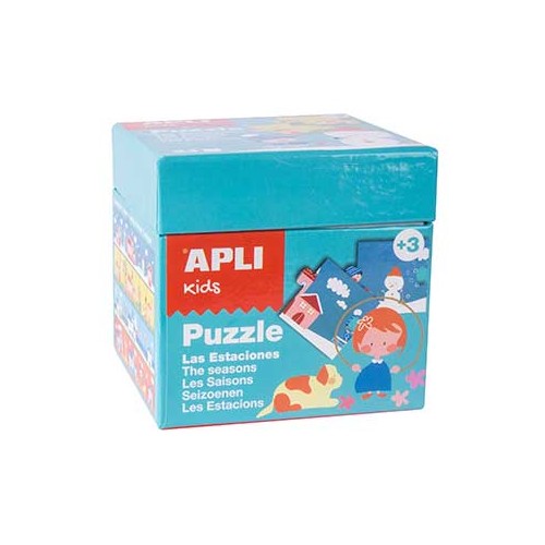 Jogo Puzzle Apli Kids Tema 4 Estações 24 Peças