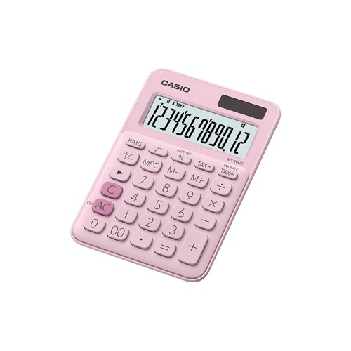 Calculadora de Secretaria Casio MS20UCPK Rosa 12 Digitos