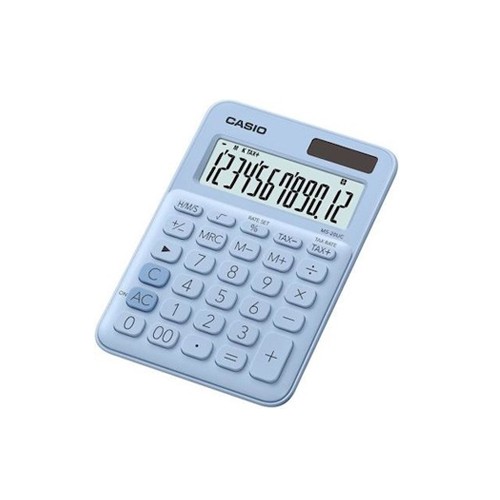 Calculadora de Secretaria Casio MS20UCLB Azul Claro12 Digitos