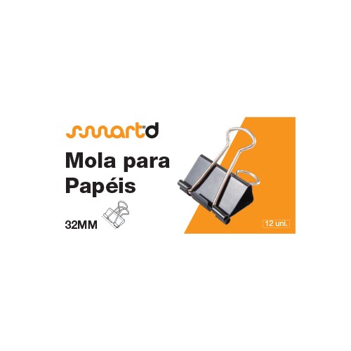 Molas para Papeis 32mm SmartD (Caixa 12un) - 2 Caixas