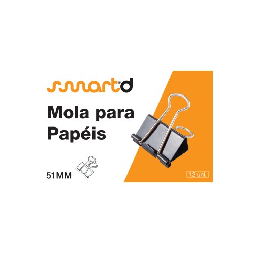 Molas para Papeis 51mm SmartD Cx 12un