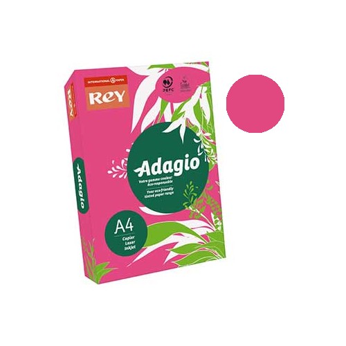 Papel Fotocopia Adagio(cd23) A4 80gr Fucsia 1x500Fls