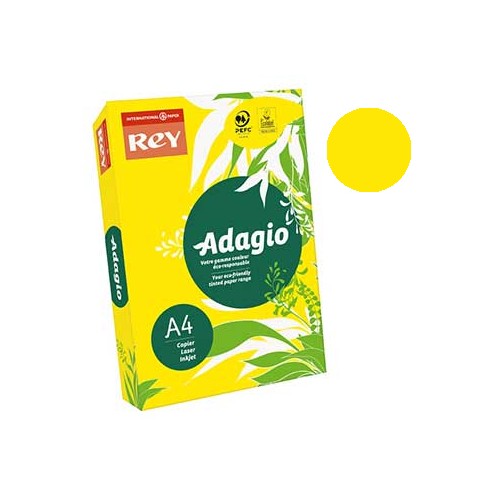 Papel Fotocopia Adagio(cd66) A4 80gr Amarelo Intenso 1x500Fl