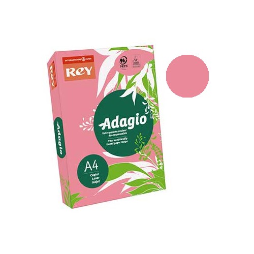 Papel Fotocopia Adagio(cd13)A4 80gr Rosa Fluorescente 1x500F