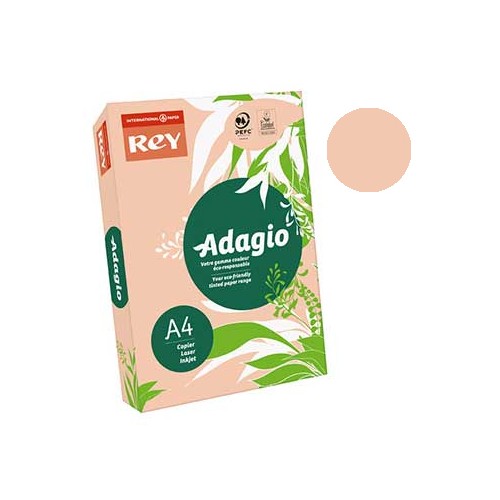 Papel Fotocopia Adagio(cd55) A4 80gr Pessego 1x500Fls