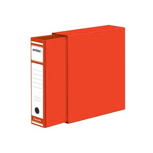 Pasta Arquivo+Cx Fixa L80 310x290 Comercial Vermelho - 5 unidades