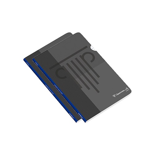 Caderno Agrafado A4 Ambar PP Pautado 90gr 48Fls Preto 2un