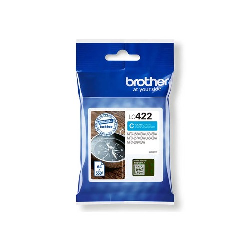 Tinteiro Brother LC422C Azul