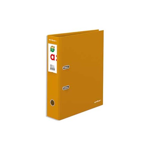 Pasta Arquivo Cor Lisa c / Rado Ambar L / L Din Amarelo - 1 unidade