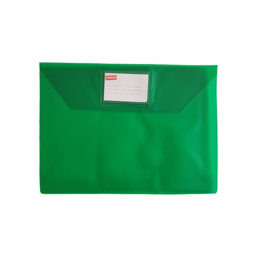 Envelope A4 Pvc Translucido com Visor - Verde (10 Un)