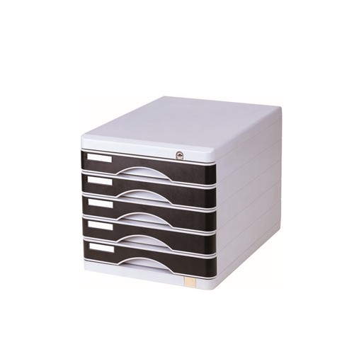 Movel Secretaria Corpo Cinza 5 Gavetas Fechadas Azul Eagle