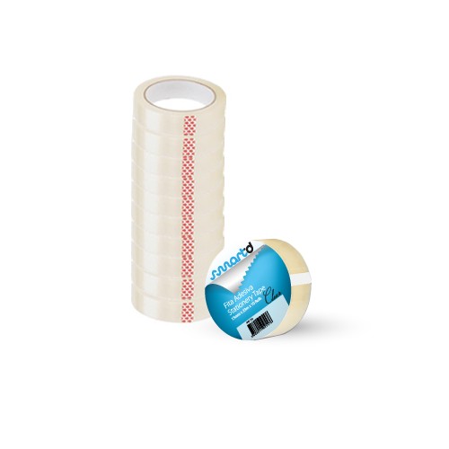 Fita Adesiva 15mmx33mt Clear - 10 unidades