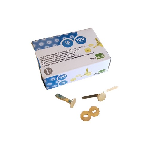 Ataches Latao c / Anilha 18mm Cx100un