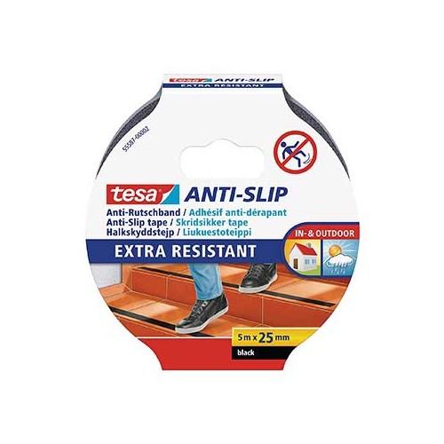 Fita Adesiva Tesa Anti-Derrapante 25mmx5mts Preto