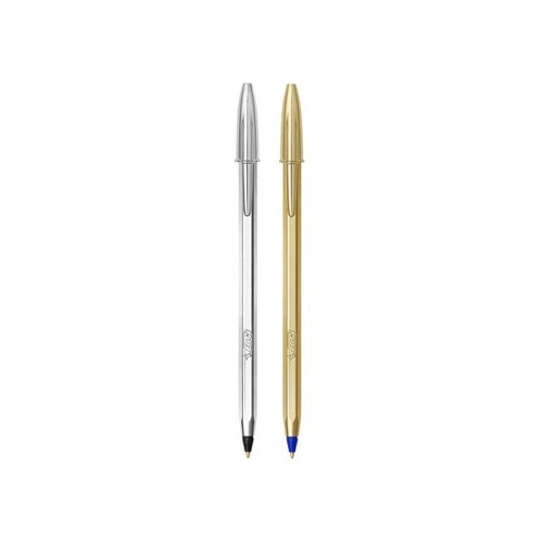 Esferografica Ball Point BICMedium Blister Dourada + Prateada