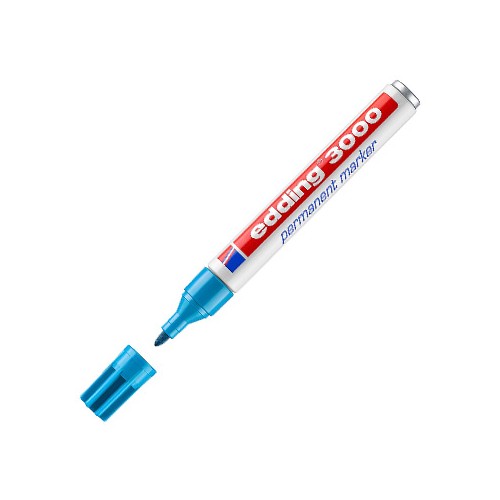 Marcador Grosso Edding 3000 Azul Claro