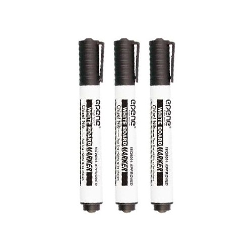 Marcador Quadros Brancos Epene EP12-2002 Preto Blister 3un