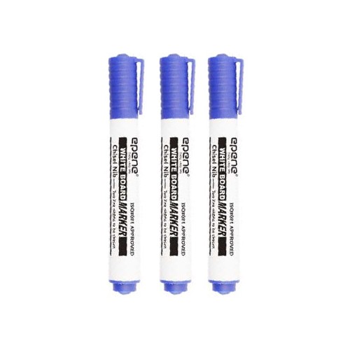Marcador Quadros Brancos Epene EP12-2002 Azul Blister 3un