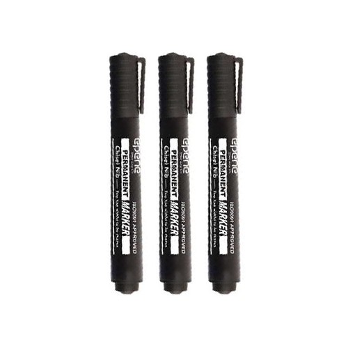 Marcador Permanente Grosso 2,0mm Epene Preto Blister 3 unidades