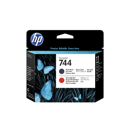 Cabeça Impressão HP 744 Preto Matte / Vermelho F9J88A
