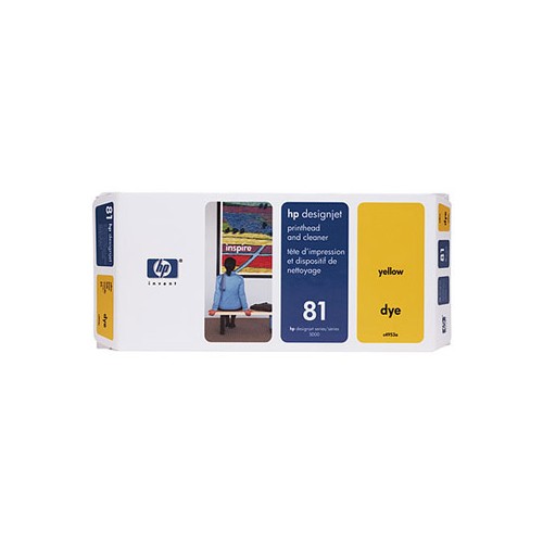 Cabeça Impressão + Kit Limpeza HP 81 Amarelo C4953A 13ml