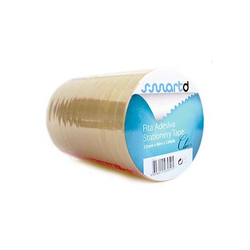 Fita Adesiva 12mmx66mt Clear - 12 unidades