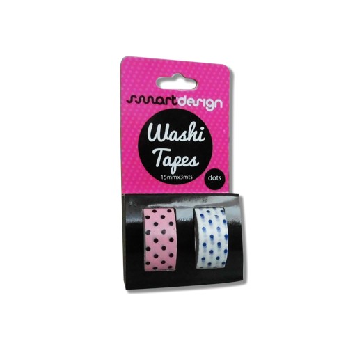 Fita Adesiva Decorativa Washi Tape Bolinhas (2un) - 24 unidades