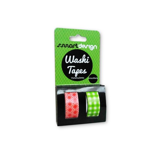 Fita Adesiva Decorativa Washi Tape Miscelania (2un) - 24 unidades