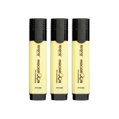 Marcador Fluorescente Epene EP10-2009 Pastel Amarelo - 3 unidades