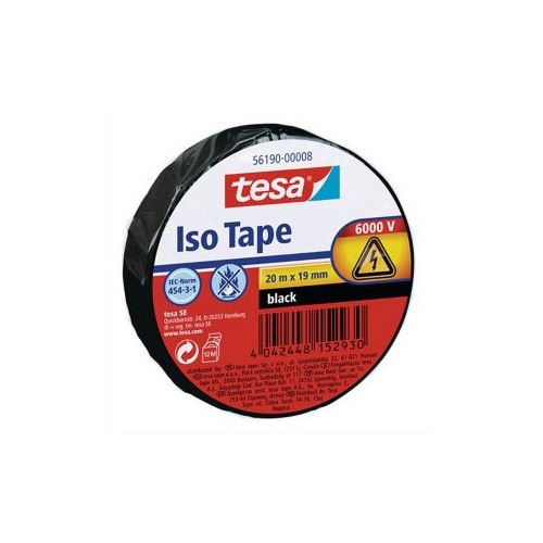 Fita Adesiva Tesa Isolamento Elétrico 19mmx20m Preto
