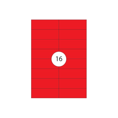 Etiquetas 105x37 Apli 20 Folhas 320un Vermelho