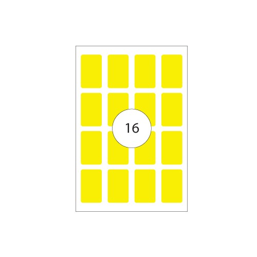 Etiquetas 25x40mm Apli 8 Folhas A5 128un Amarelo - 10 unidades
