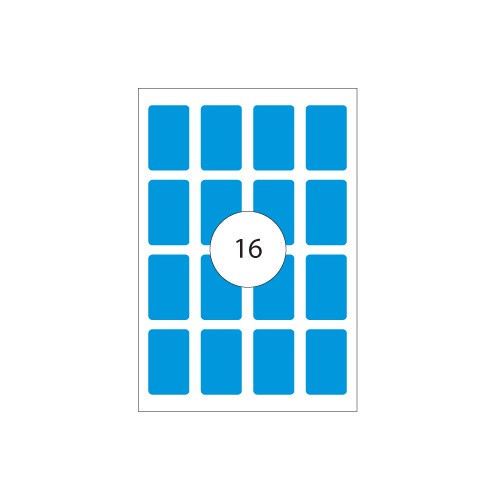 Etiquetas 25x40 Apli 8 Folhas A5 128un Azul - 10 unidades