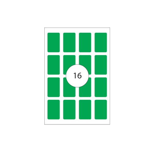 Etiquetas 25x40 Apli 8 Folhas A5 128un Verde - 10 unidades