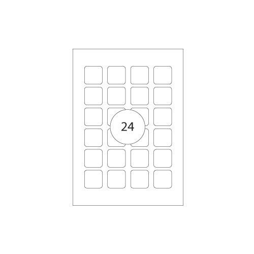 Etiquetas 24x24mm Apli 10 Folhas Branco 240un - 10 unidades