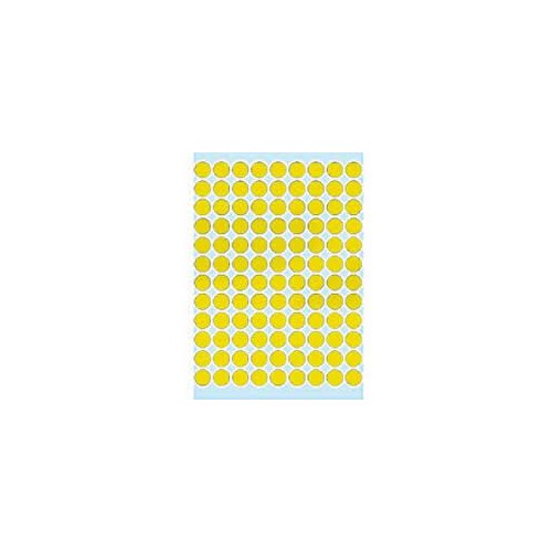 Etiquetas Redondas 08mm Amarelo Herma1841 540un